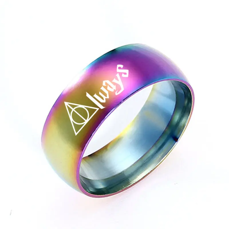 Мужское и женское кольцо Хогвартс 8 мм|Кольца для помолвки| |