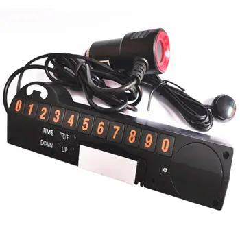 

12V Digital Clock Display Indoor Outdoor Compass LCD Backlight Temporary Parking Car Thermometer Alert Car/Truck/RV