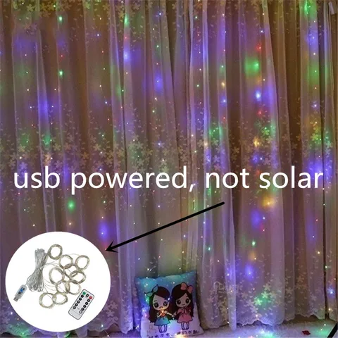 Garlands Led String Curtain Light Decoration New Year Christmas Lights Indoor Outdoor Street Living Room Garden Yard Eaves