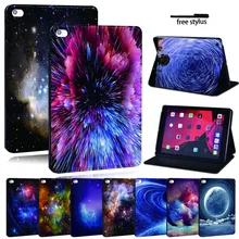

For Apple iPad mini 1 2 3 4 5 PU Printed PU Leather Tablet Stand Folio Cover-Ultra-thin Star space tablet Stand Case