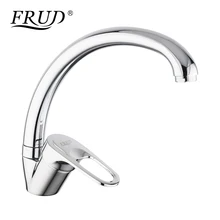 FRUD Kitchen Faucet 360 Degree Rotatable Hot and Cold Water Mixer Polished Chrome Single Hole Taps Crane For Kitchen R41104