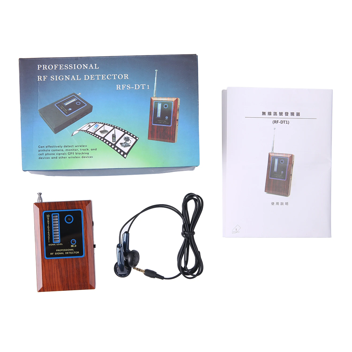 New RF-DT1 Sensitive 10 LED Signal Hidden RF Signal Detector for Detecting Wireless Camera/Mobile Phone/Earphone/Walkie Talkies