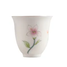 Dehua овца жир нефрит фарфоровая чайная чашка лайнер Посеребренная чашка серебро 999 пробы ручная роспись кунг-фу черный чай посуда