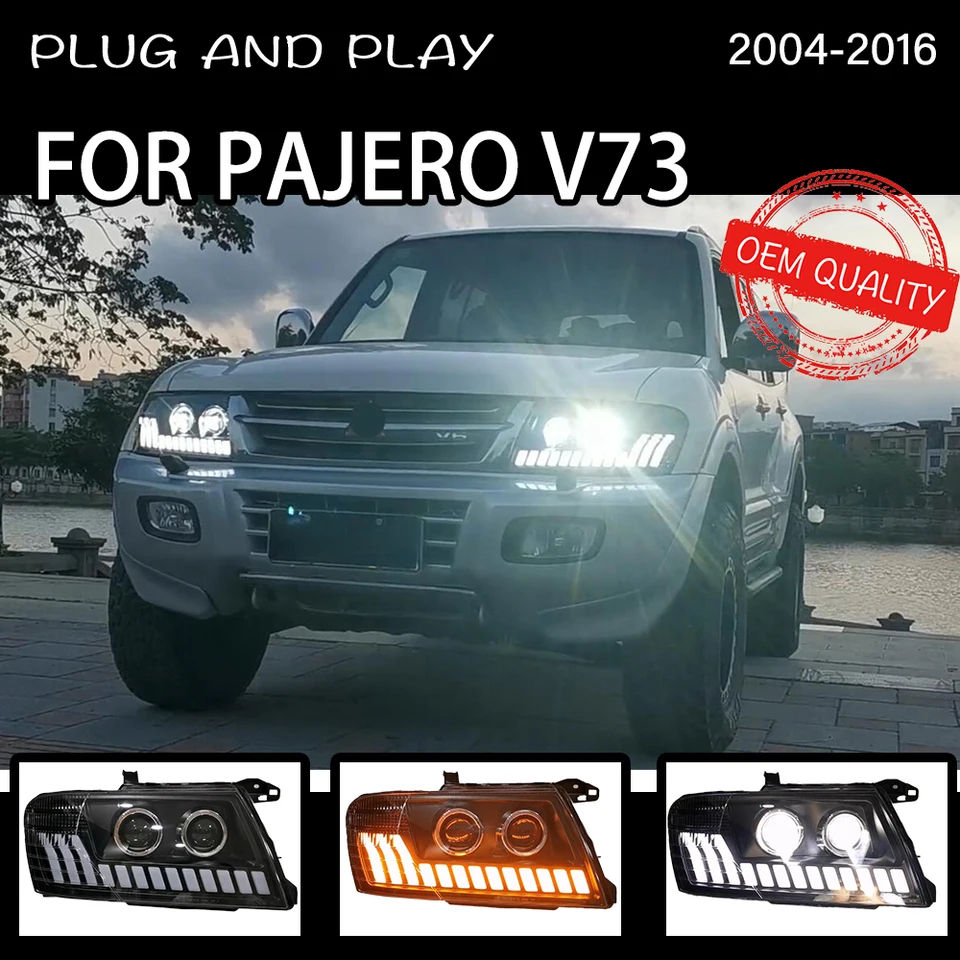 パジェロ　ヘッドライト フロント左 三菱 パジェロ V73 V75 V77 アップグレードヘッドライト 左