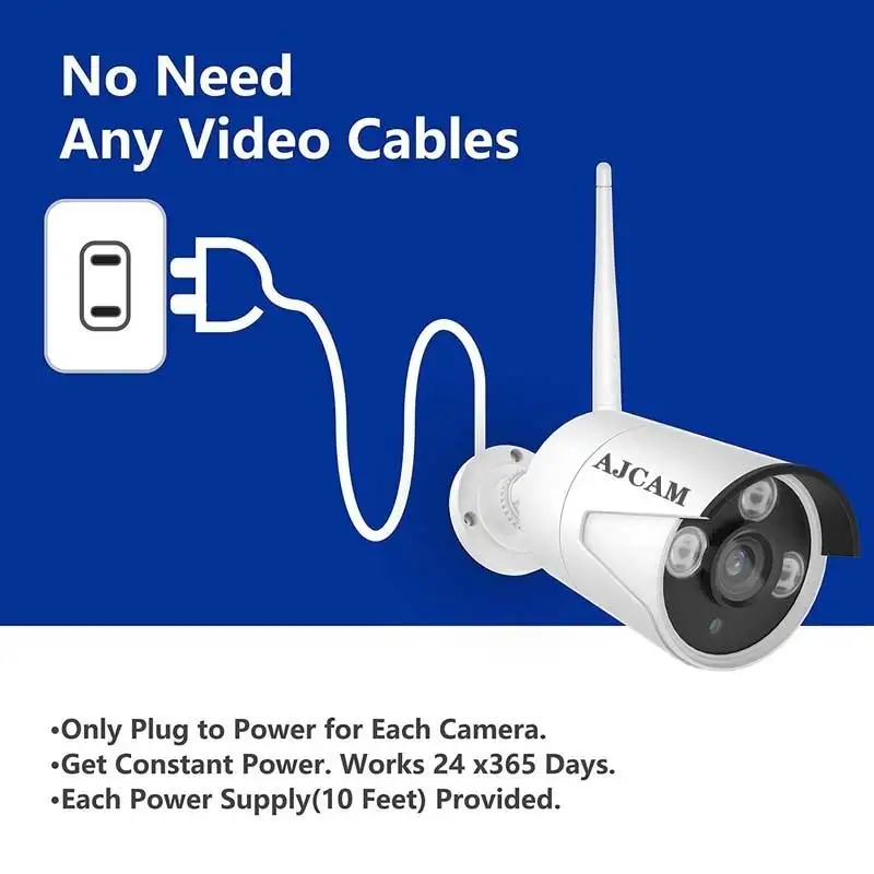 Security Camera System Wireless, 8CH 1080P H.265 PRO Wireless CCTV Camera System HD Security Cameras, P2P WiFi Security Camera