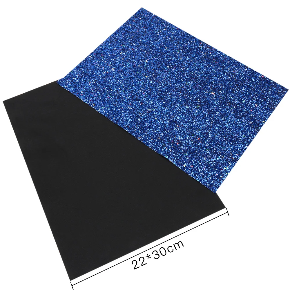 IBOWS 8pcs 22*30cm Chunky Glitter Sheets Candy Color Synthetic Leather DIY Hair Bow Bags Accessories Handmade Crafts Materials