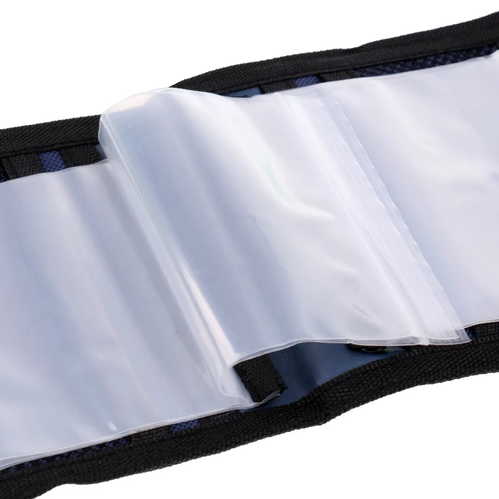 Fishing Line Leader Wallet Tapered Leader Storage 12 Removable Sleeves Pocket Line Tippet Bag Fly Fishing Bags Blue 