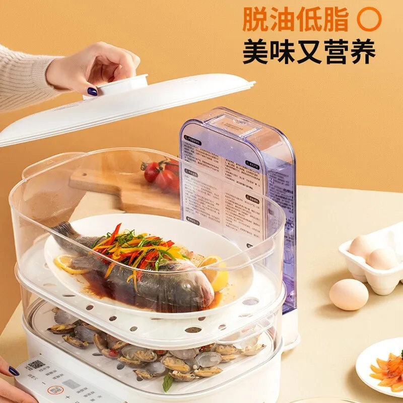 Jooyang Multi-functional Pot Cooking One Electric Pot Electric Steamer Steam Timing Steamer Can Be Folded 12.5L