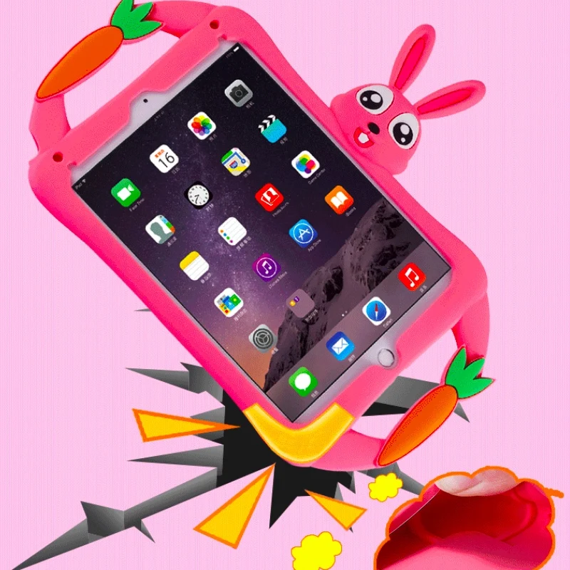 Прекрасный силиконовый чехол для планшетов ipad Mini1 2 3 4 5 air 2 pro 9,7 мультяшный защитный чехол для ipad 2, 3, 4 18 9,7