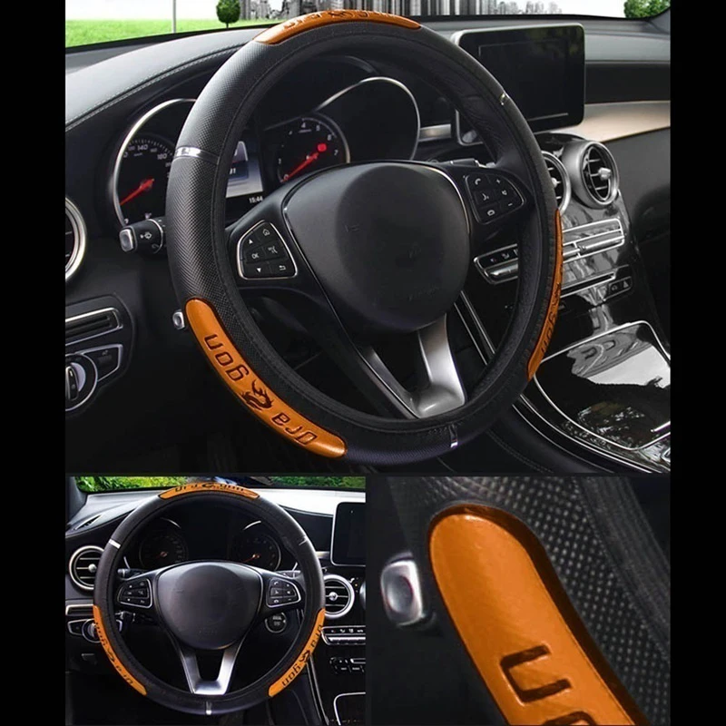 5 цветов DIY текстура мягкий авто чехол рулевого колеса автомобиля с иглами и нитью