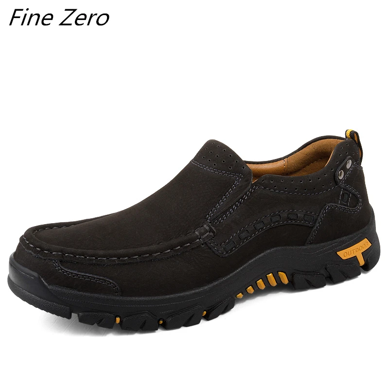 Осенне-зимние уличные ботинки мужская обувь мужские повседневные Нескользящие ботинки на резиновой подошве для взрослых Мужская рабочая обувь, обувь кроссовки - Цвет: Black 04-1