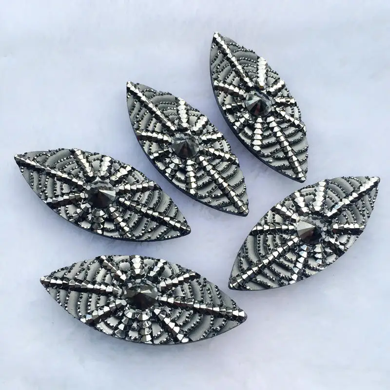 B848 DIY 20*50 мм Bling Beadwork плоские задние камни и кристаллы паук веб полимерные кабошоны горный хрусталь 8 шт./лот-B84 - Цвет: B848