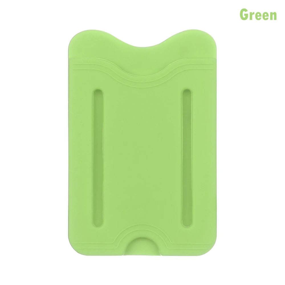 green Унисекс клейкий держатель для телефона, карты силиконовый беспроводной инфракрасный датчик, который крепится Чехол-бумажник для мобильного телефона карман для карт чехол Универсальный наличные ID Аксессуары для мобильных телефонов - Цвет: green