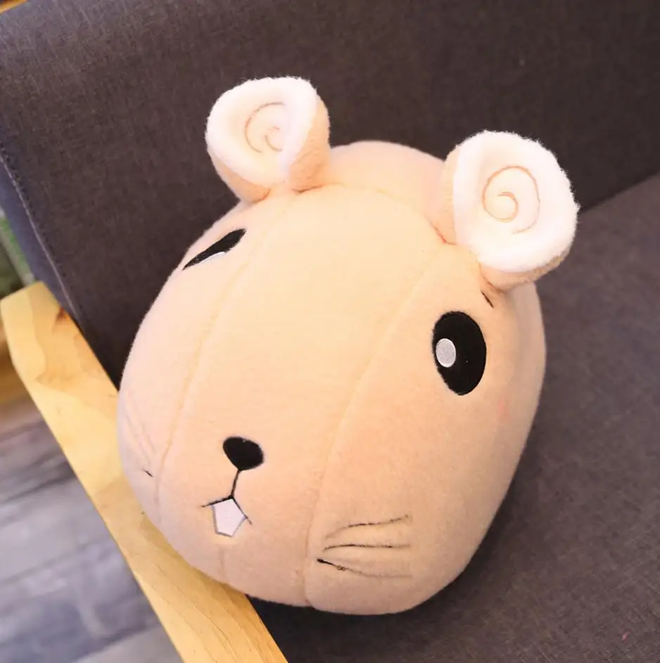 1 pc/45 58 см Kawaii круглый Толстая мышка, плюшевая игрушка, прекрасная маленькая белая игрушка, набитое Мягкое Животное, Мышь диван-подушка кукла подушка детские подарки на день рождения - Цвет: yellow