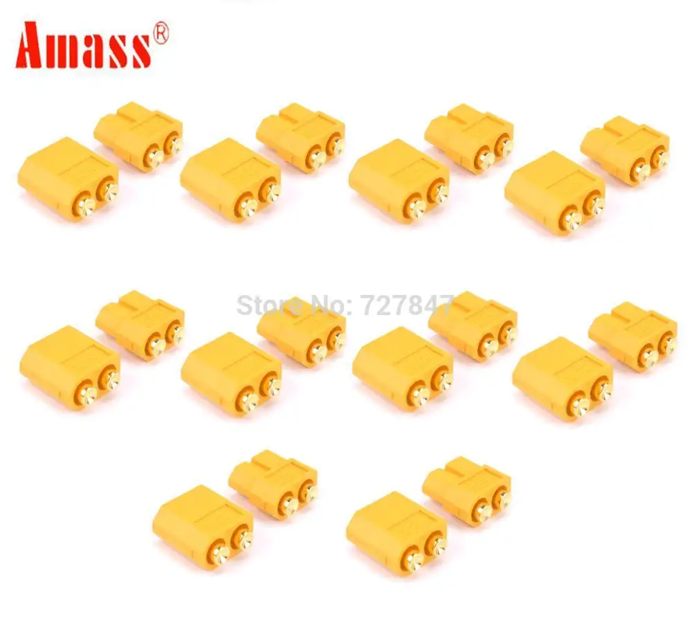 

5 / 10 pairs XT60 PCB Connector plug Male / Female Gold Plated Plug PCB Dedicated for PCB Board For RC Models