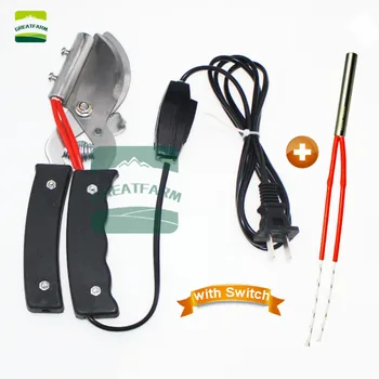 

Pig Electric Tail Pliers Bloodless Electric Heating Tail Cutter Tail Cutting Docked Tail Plier For Pig Farm equipment vet tools