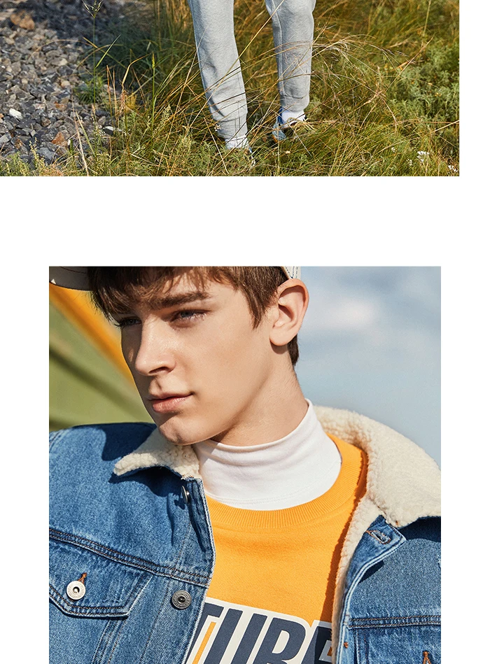 Semir плюс Вельветовая джинсовая куртка мужская весна и осень модная утолщенная Мужская Корейская трендовая джинсовая одежда имитация овечьей шерсти