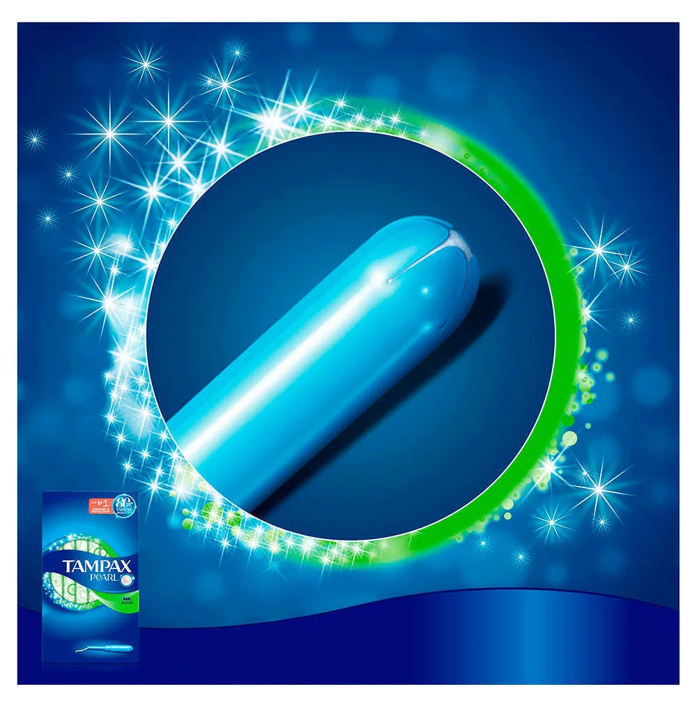 Тампоны с аппликатором «Discreet Pearl Super Duo» Tampax, 18 шт