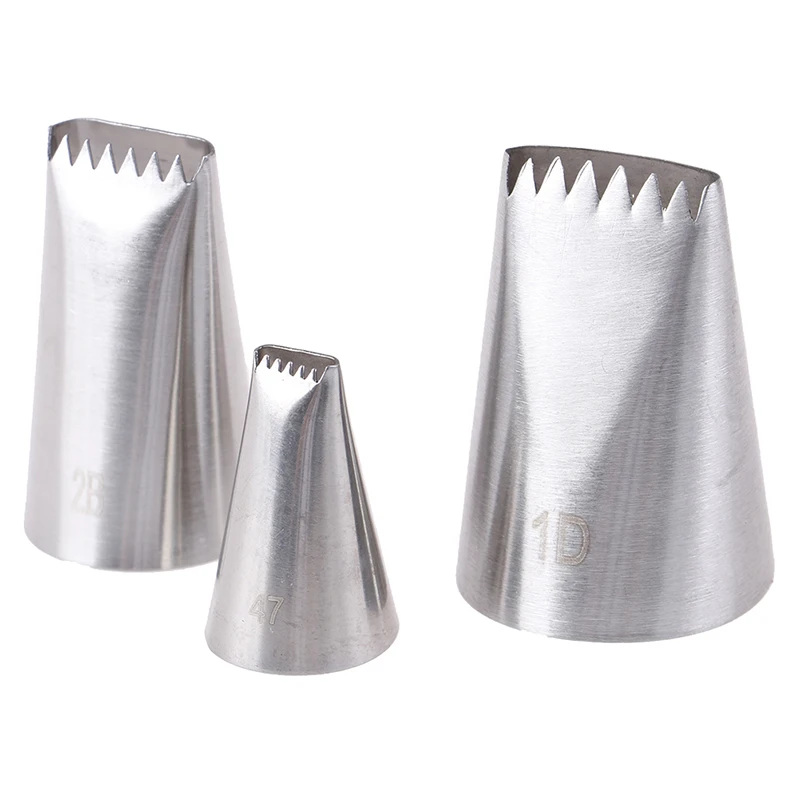 3pcs Basket Weave Tips Icing Piping Nozzle Tips Stainless Steel Tube Nozzles Baking Tool Ice Cakedecorating Kitchen Accessories