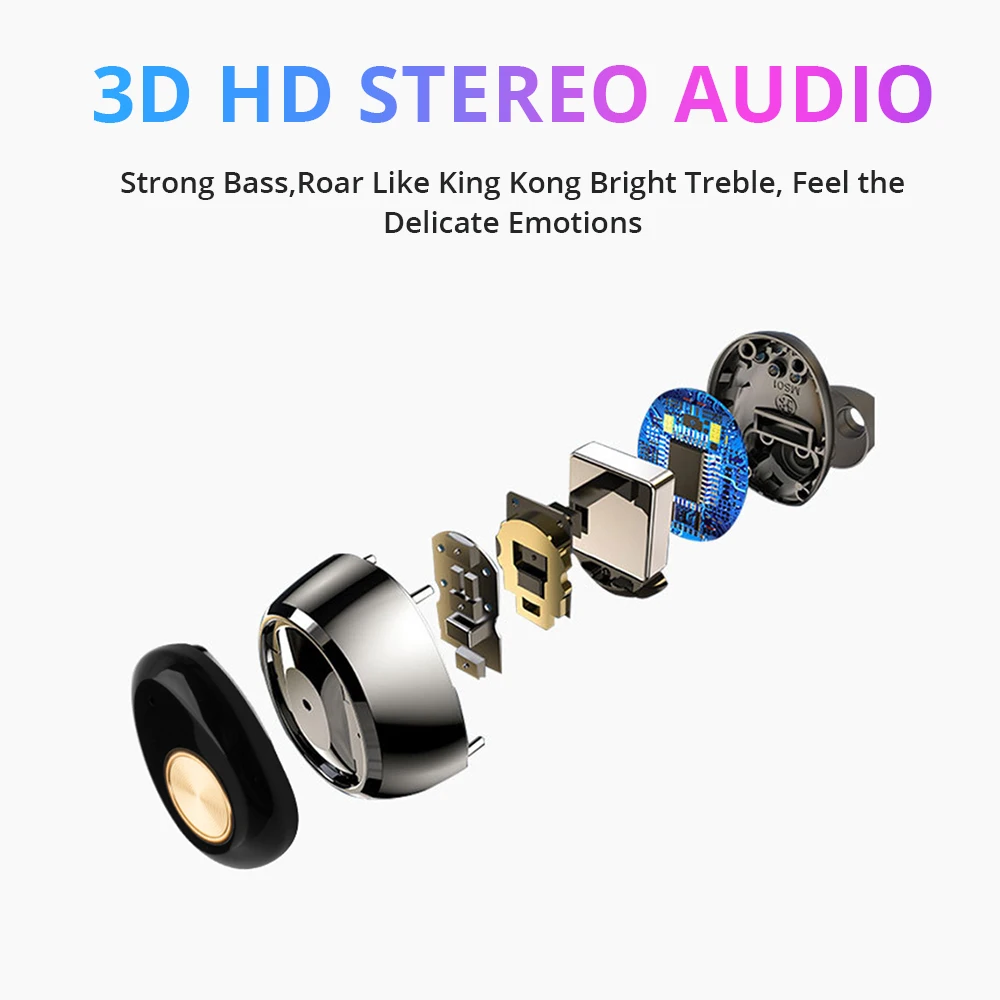 Defeway мини наушники 3D стерео звук Bluetooth 5 0 с HD микрофоном TWS Ture беспроводные