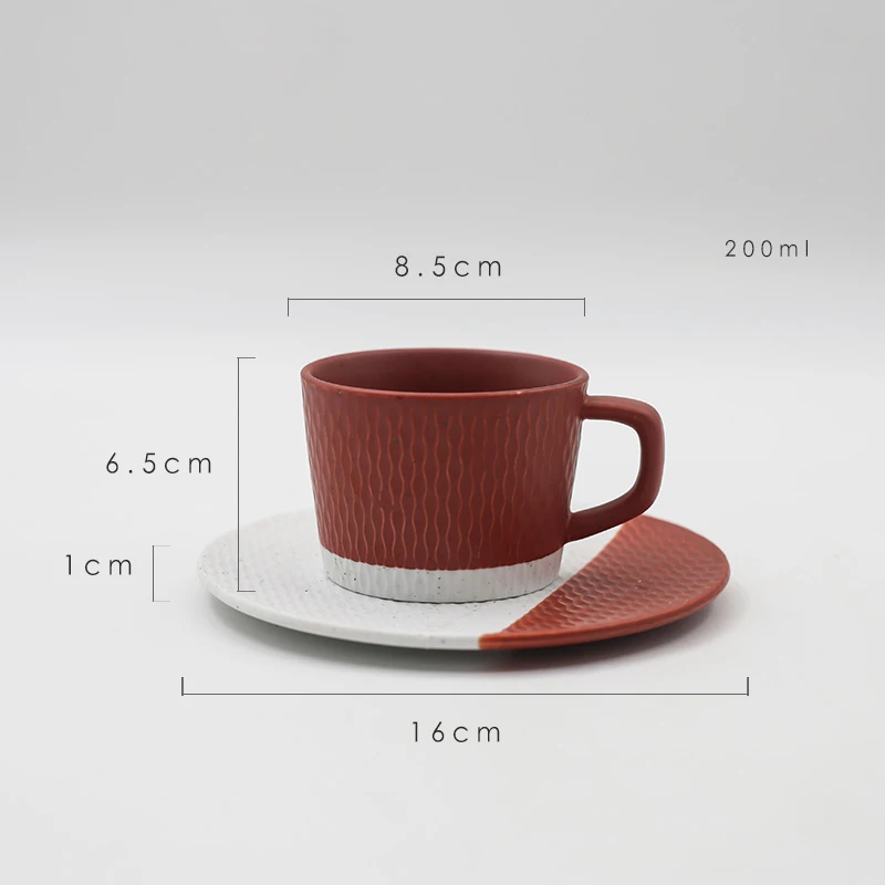 WSHYUFEI, японская керамическая чашка, цветная полоска, матовое, креативная, молочный чай, кофе, молочная чашка, блюдо для закусок, послеобеденный чай, чашка, блюдце, набор