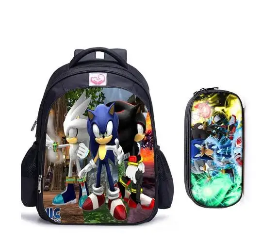 16 дюймов Mario Sonic Boom Hedgehogs детские школьные сумки ортопедический рюкзак детский школьный рюкзак для мальчиков Mochila Infantil сумки с рисунком