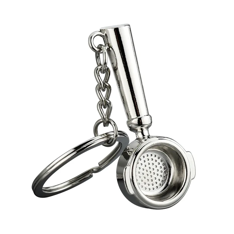 Mini Kaffee Siebträger Anhänger Fashion Keychain Charme Legierung Kaffee Serie Schlüsselring Dekoration Tasche Auto Halter Hängen Handwerk Geschenk – Detail 7