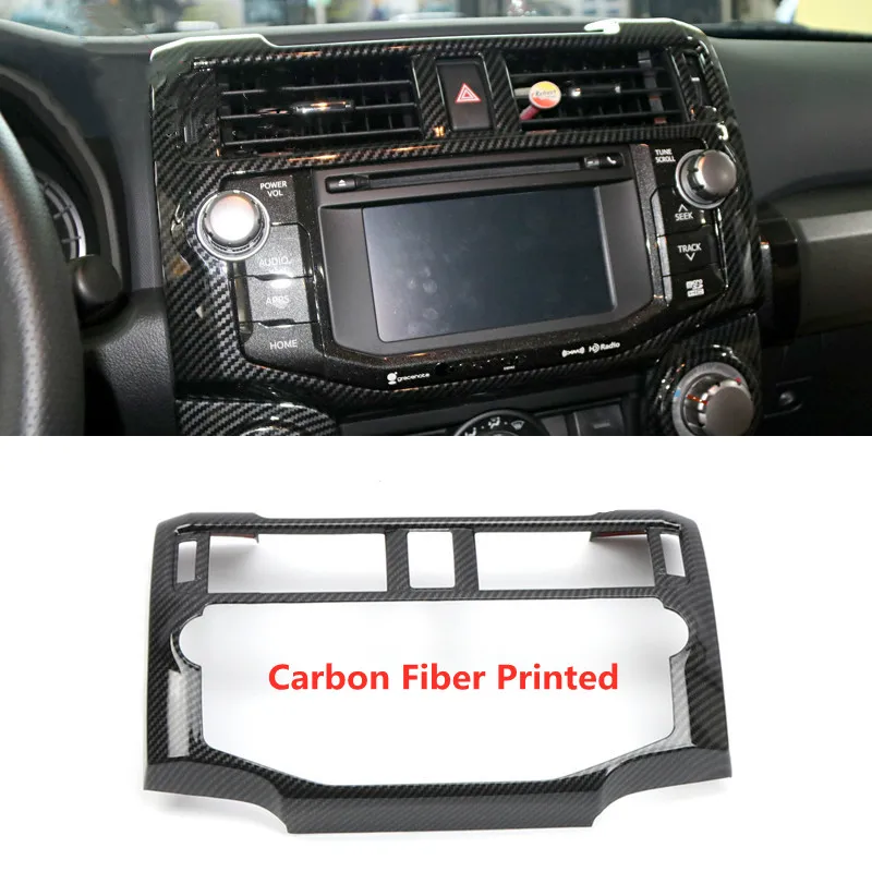 

Carbon Fiber Printed Car Center Console Navigation Sticker Cover Moulding Trim for TOYOTA 4RUNNER 2014 2015 2016 2017 2018 2019