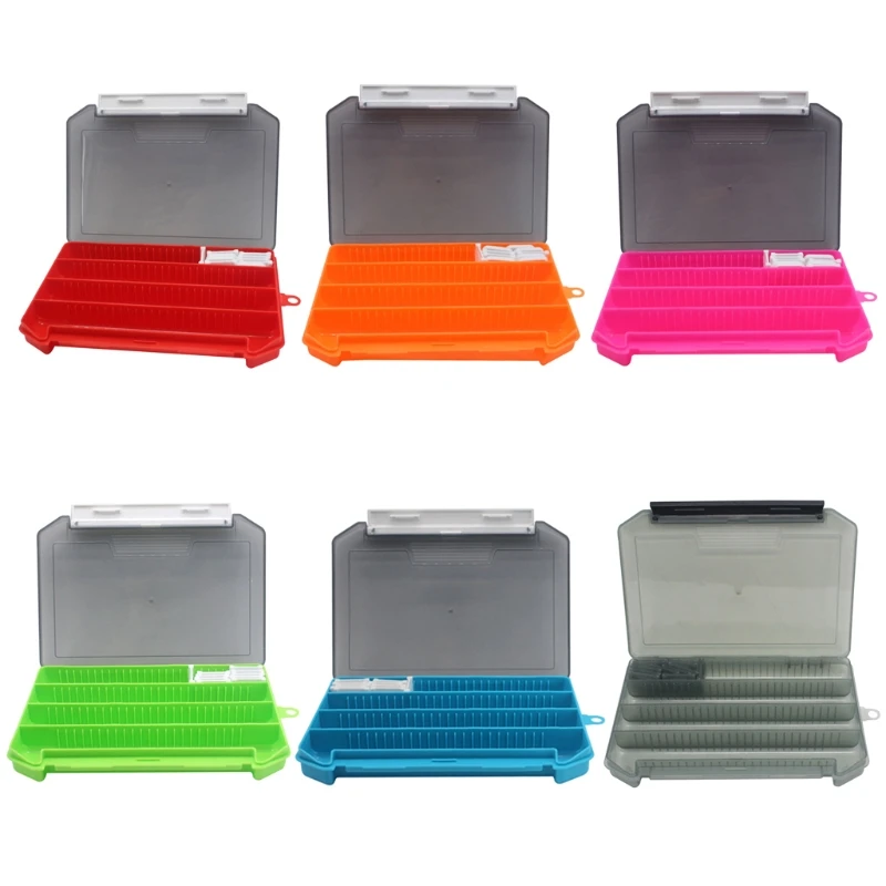 

PXPF Fishing Tackle Box Storage Tray with Removable Dividers Fishing Lures Hooks Case