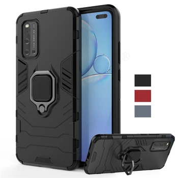 Перейти на Алиэкспресс и купить Чехол для Vivo V19, чехол для Vivo V17 V15 V11 Pro, магнитный кольцевой держатель, силиконовый армированный бампер для телефона, чехол для Vivo V19