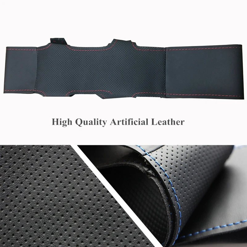 Сделай Сам сшитый вручную черный кожаный чехол для рулевого колеса автомобиля для Hyundai Veloster 2011 2013 2012