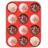 12 Cup Silicone Mold Muffin Cupcake Baking Pan Non Stick Dishwasher Microwave Safe Silicone Baking Mold #1 ► Photo 2/6