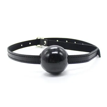 Silicone Ball PU Leather Open Mouth Gag Adult Games Mouth Stuffed BDSM Restraints Sex Products SM Toys for Couples SP0019 2