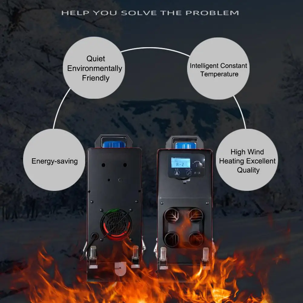 12V 5000W Car Air Diesel Heater Forced Air Heater Warm Air Blower For Boats Trucks Car Boat Van