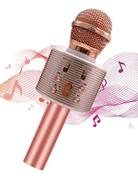 

V6 Wireless Karaoke Microphone With Speaker Pro 4-in-1 Portable Handheld Karaoke Mic Home Party Birthday Gifts For Kids Speaker