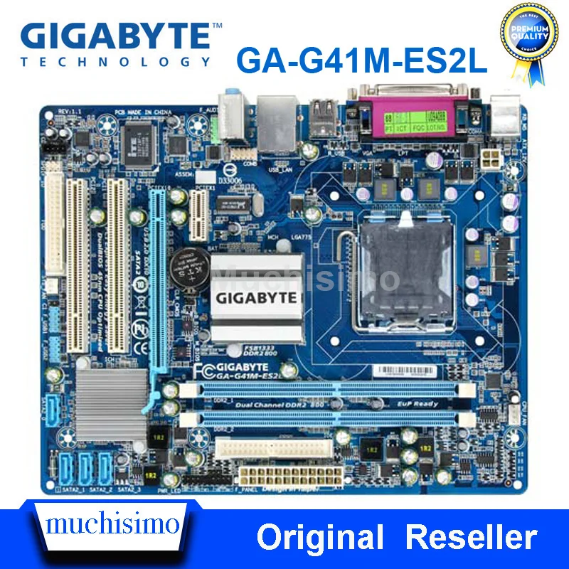 GIGABYTE GA-G41M-ES2L настольная материнская плата G41 Socket LGA 775 G41M-ES2L для Core 2 DDR2 8G Micro ATX оригинальная б/у материнская плата