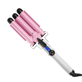 

28Mm Automatic Perm Splint Ceramic Hair Curler 3 Barrels Big Wave Hair Curling Iron Hair Waver Curlers Styling Tools
