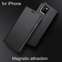 Luxury Leather Case for iPhone SE2 11 Pro Max X XS XR 7 8 Plus Magnetic Flip Book Wallet Cover On i Phone 6 6S 5S SE Folio Coque