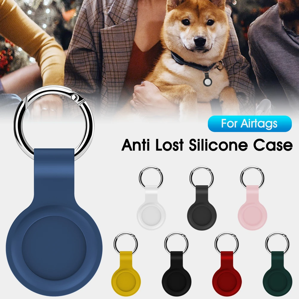 Black Anti-Lost Shockproof Soft Silicone Apple Air Tag Bluetooth Tracker Finder Cover with Anti-Scratch Back Skin Film Protector Sephonie Protective Airtag Case for Dog Cat & Pet Collar Holder Black Anti-Lost Shockproof Soft Silicone Apple Air Tag Bluetooth Tracker Finder Cover with Anti-Scratch Back Skin Film Protector Sephonie Protective Airtag Case for Dog Cat & Pet Collar Holder