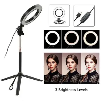 

LED Selfie Ring Light Fill Light 10inch Dimmable Camera Phone Ring Light With Tripod For Video Live Youtube Tripe Ring Light
