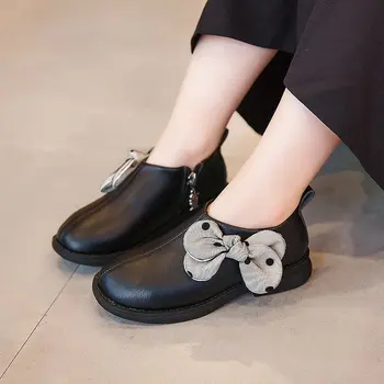 

Princess Fashion Bow Little Girl Dress Wedding Party Shoes Big Kids Children School Leather Shoes 3 4 5 6 7 8 9 10 11 12 Years