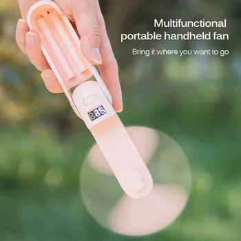 

Mini Fold Fans Electric Portable Hold Small Fans Power Bank 3in1 Low Noise Rechargable Desktop Electric Fan Outdoor