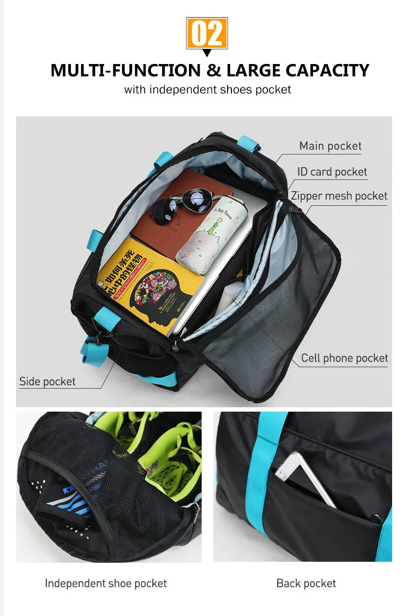 Спортивная сумка для фитнеса, сухая и влажная сумка, коврик для йоги, спортивная сумка для фитнеса, дорожная сумка, женская мужская сумка для тренировок, Спортивная большая спортивная сумка