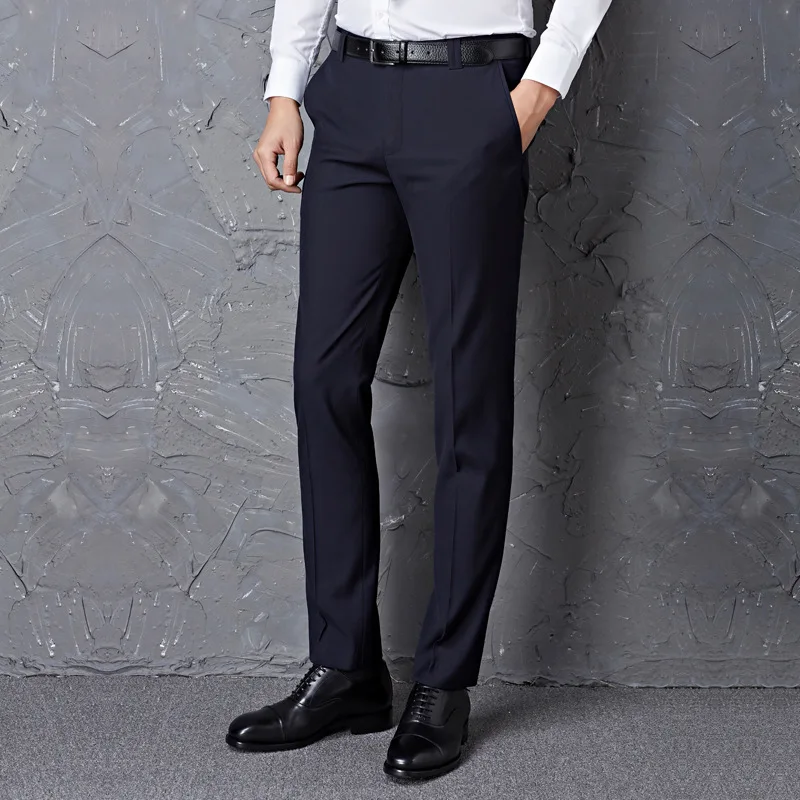 Zogaa New Men's Trousers Slim Feet Free Hot Black Business Men's Professional Suit Pants 2019 Spring Summer Suit Pants Hot Sale