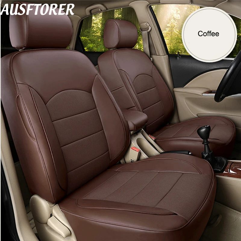 Чехлы AUSFTORER из натуральной кожи для автомобильных сидений Volvo XC70 комплекты чехлов