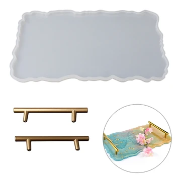 

Rectangle Epoxy Resin Mold Irregular Tray Large Silicone Mold for Resin Rack Tray Home Decoration DIY Craft Making