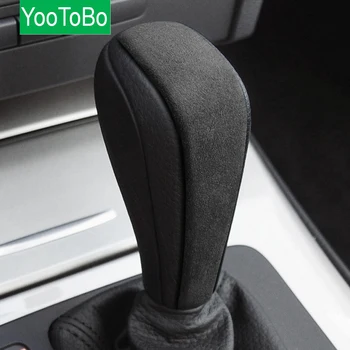 

Alcantara Suede Wrapping Gear Shift Knob ABS Cover Car Sticker Decoration For BMW E90 E92 E93 E60 E61 F01 5 series X1 X5