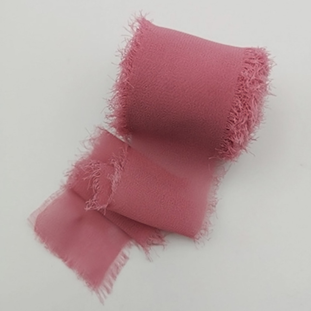 Chiffon Ribbon Silk-Like Ribbons Wedding Invitation Bouquet Fabric Ribbons 3.8Cmx5M Christmas Decoration Gift Wrapping