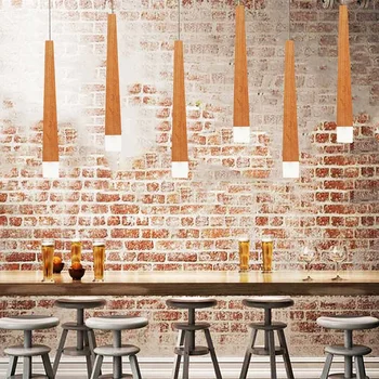 

3W 220V Vintage Wood Tower Pendant Light Home Living Room Bar Night Lamp Fixture Decoration Restaurant Cafe Modern Indoor Light