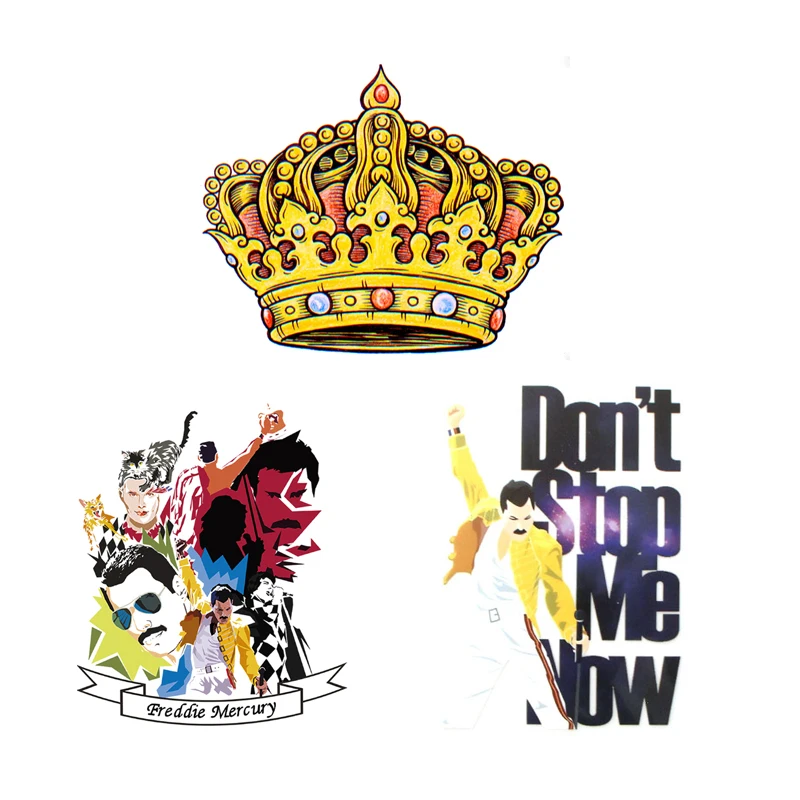 

Freddie Mercury Clothe Patches Heat press Transfer Sticker Iron-on DIY Handmade Decoration Applique for Jean Coats E0177